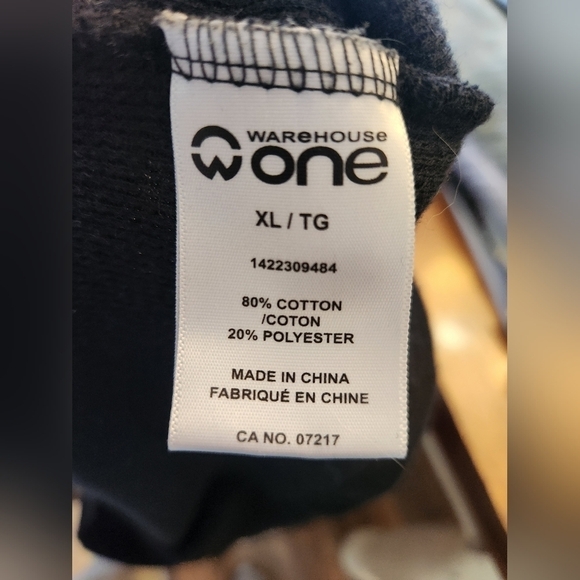 Warehouse One Mens Ribbed Knit Black Shirt Size XL - Picture 2 of 4